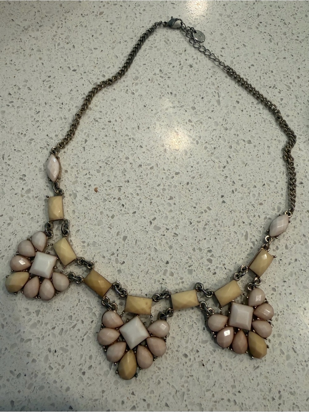 Women's Blush & Cream Statement Bib Necklace